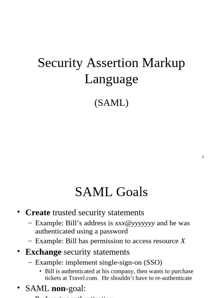 Security Assertion Markup Language | PDF