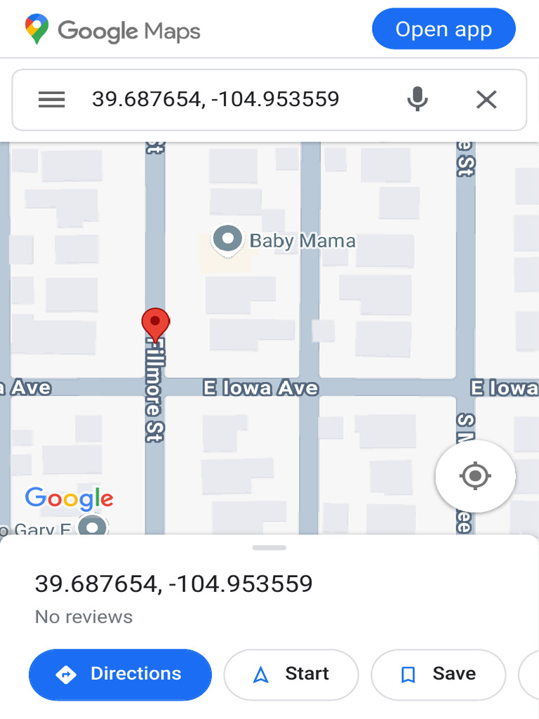 39.687654, - 104.953559 - Google Maps | PDF