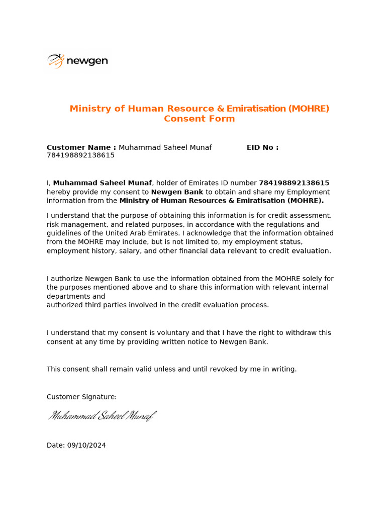 AECB Consent Form | PDF