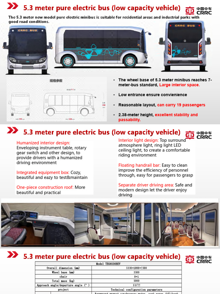 CRRC C12 Electric Bus Specifications | PDF | Brake | Anti Lock Braking ...