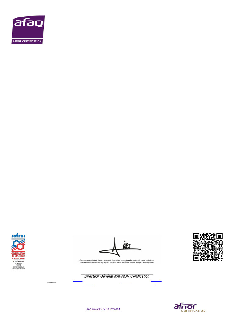 AFNOR ISO 9001 Certification for D-Link | PDF | Computing | Business