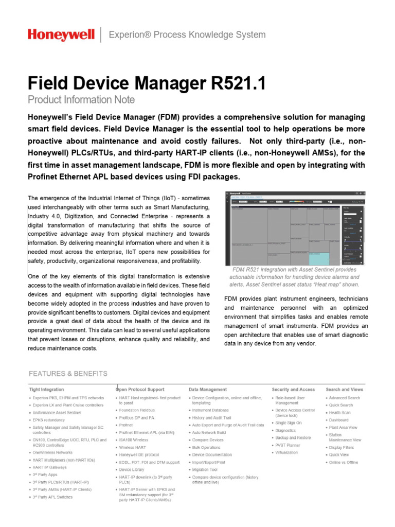 PMT Hps Pas Dcs Experion Pks Instrument Asset Management FDM PIN | PDF