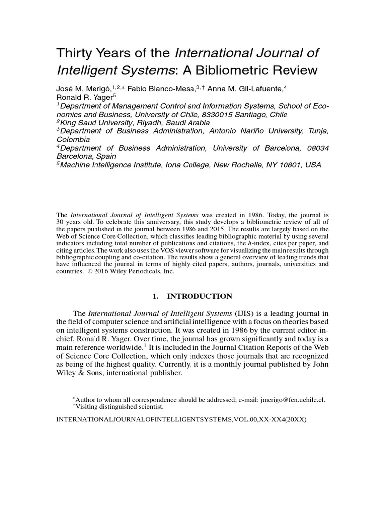 BR - 30 Yrs of J of Intelligent System | PDF
