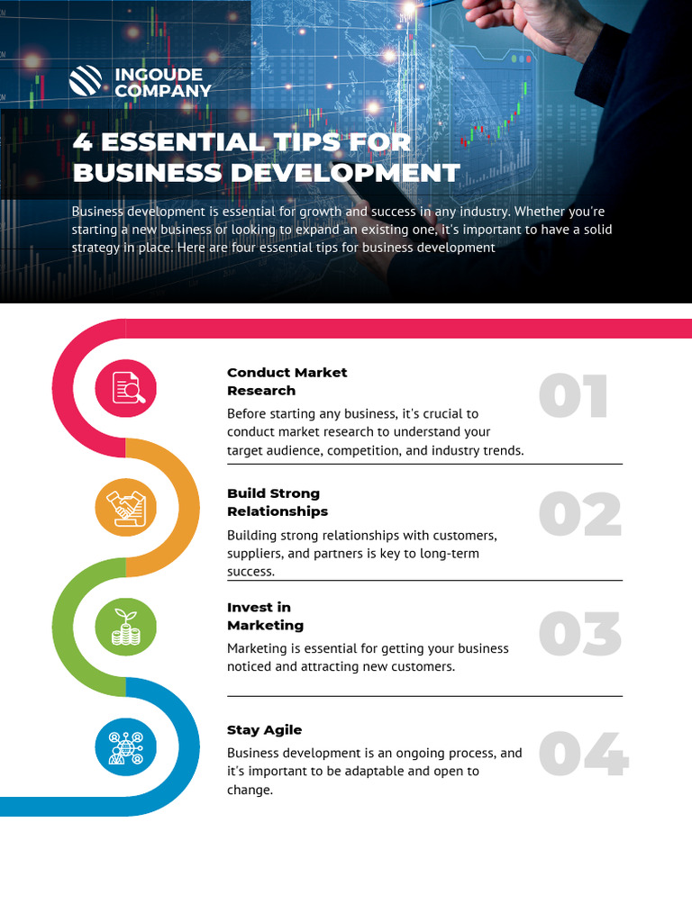 Modern Business Development Tips Infographic Flyer PDF | PDF