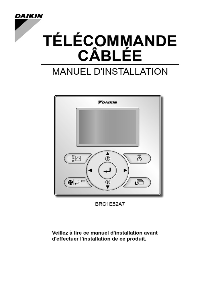 manuel-installation-telecommande-daikin-pdf