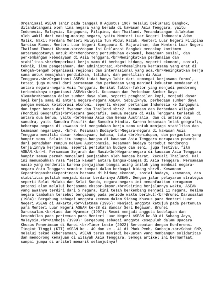 ASEAN | PDF | Southeast Asia