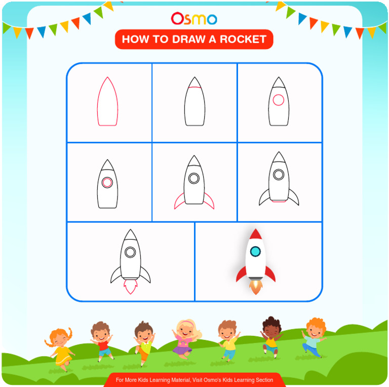 How To Draw A Rocket | PDF