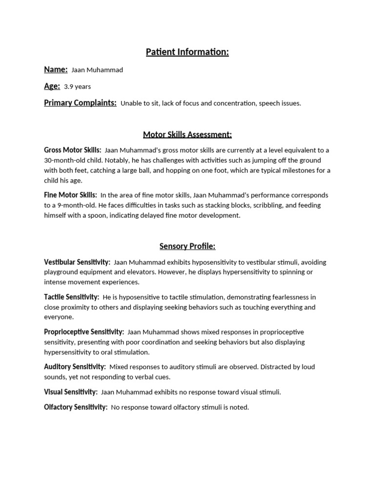 Ot descriptive report pdf