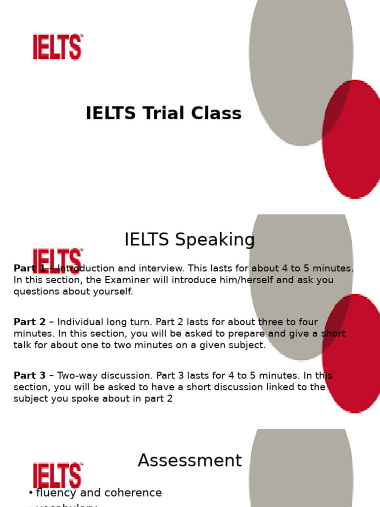Ielts Trial Class | PDF