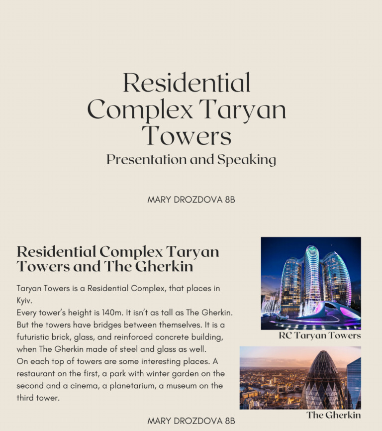Residential Complex Taryan Towers (P&S) | PDF