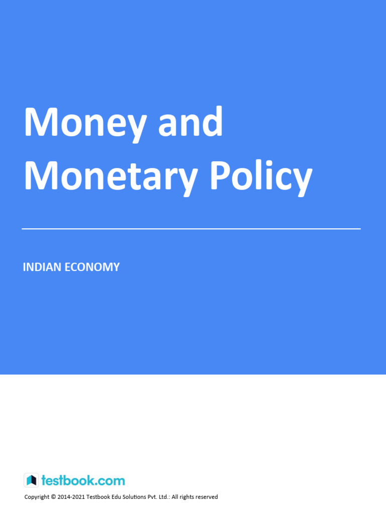 Money And Monetary Policy Study Notes Pdf