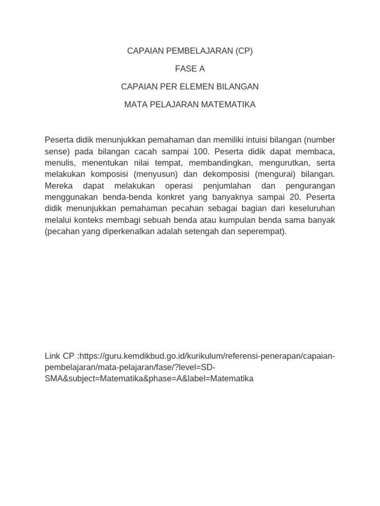 Cp Dan Tujuan Pembelajaran Pdf