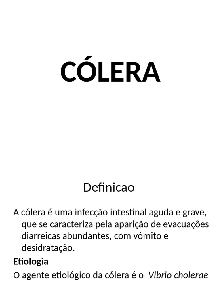 CÓLERA | PDF