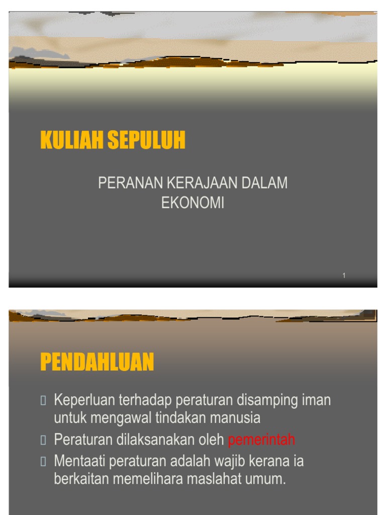 07 Peranan Kerajaan Dalam Ekonomi