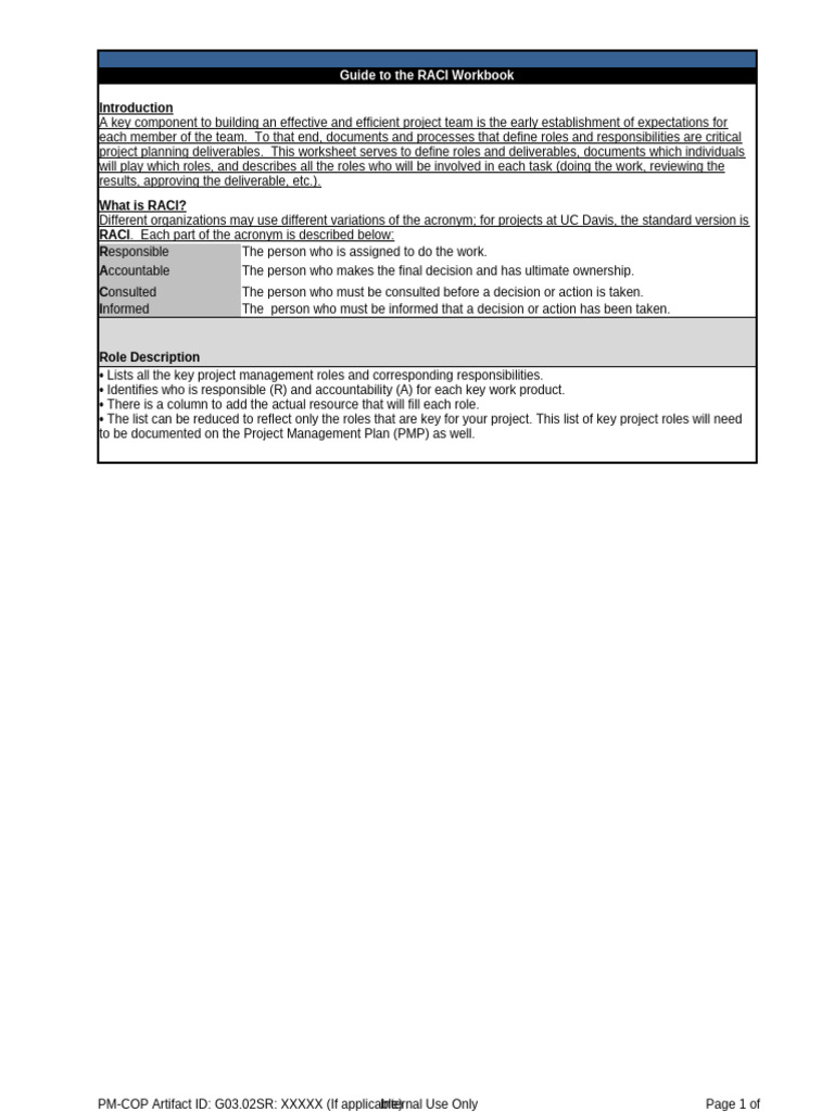 RACI | PDF