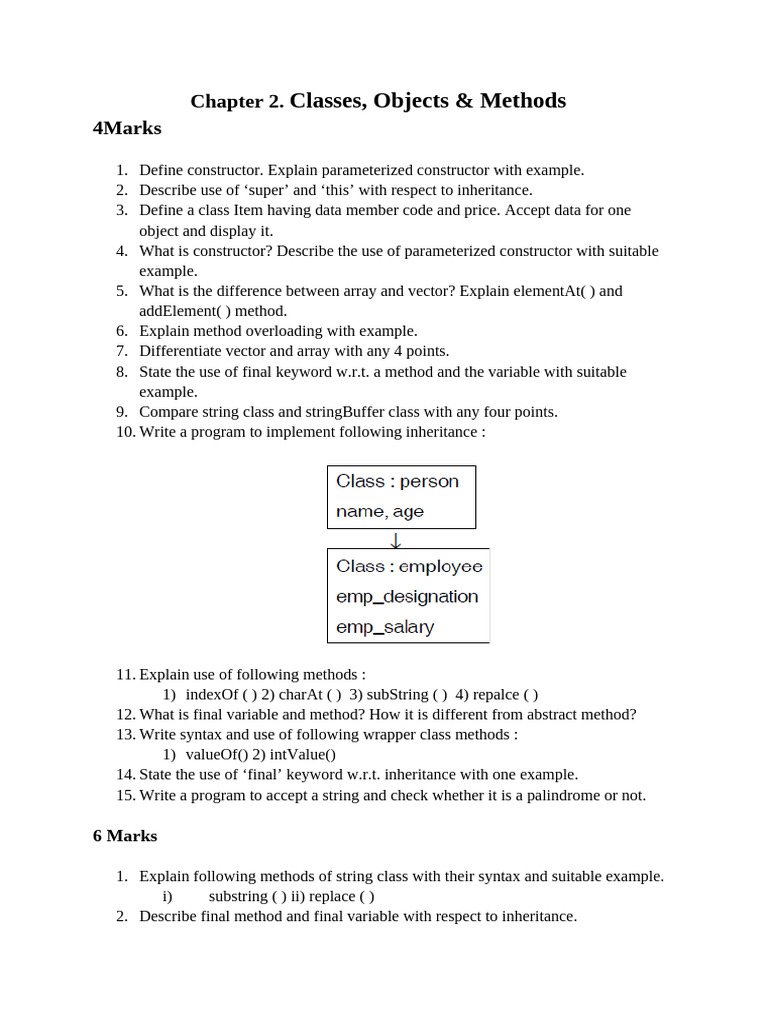 Classes Objects And Methods