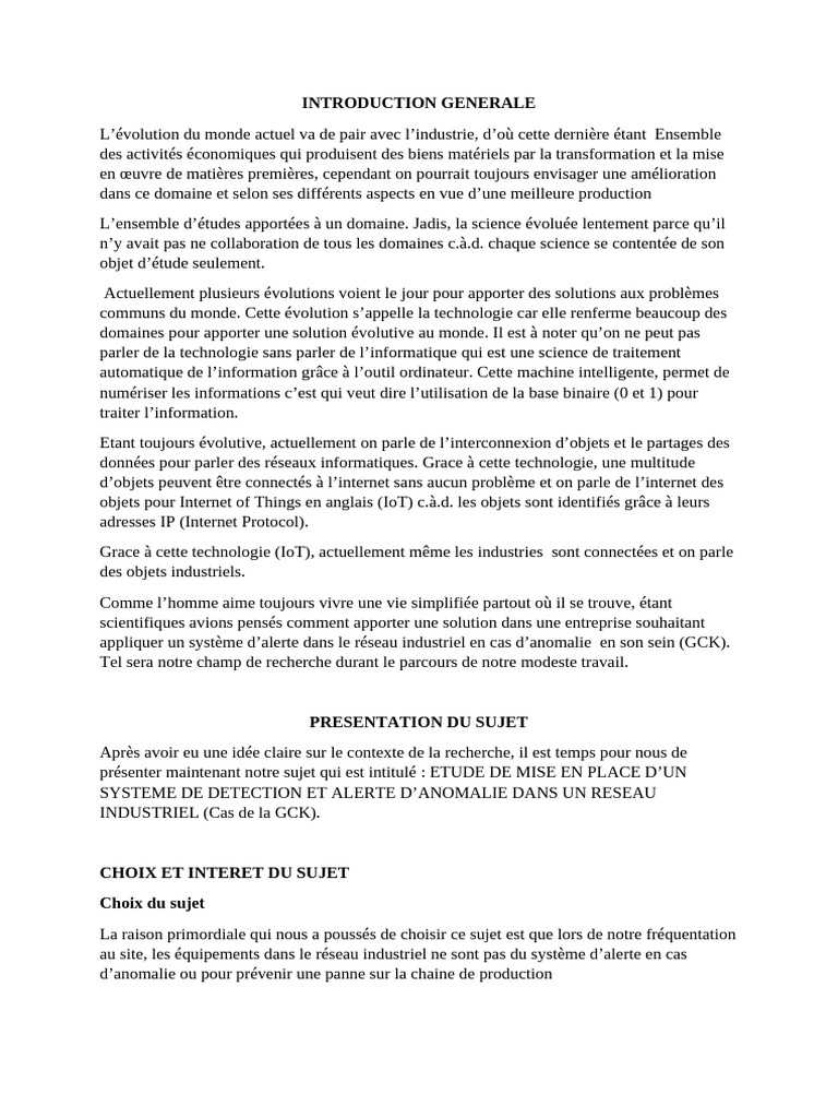Introduction Generale | PDF