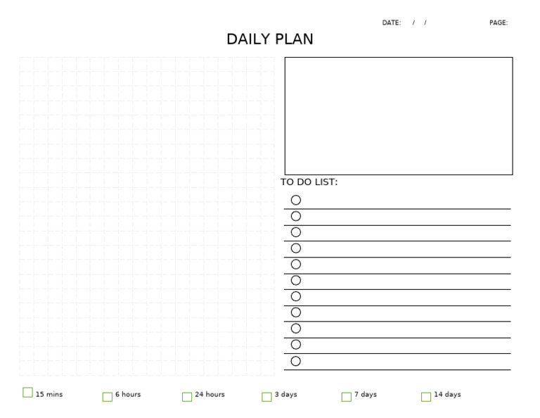 Daily Plan PDF