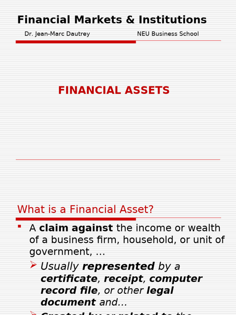 4 Financial Assets | PDF