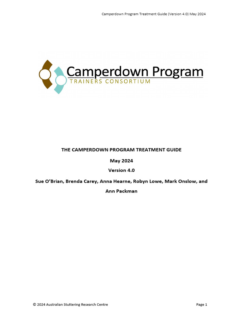 Camperdown Program Treatment Guide 2024-07-09 | PDF