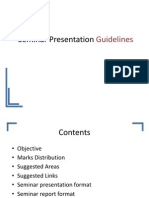 Seminar Presentation Guidelines