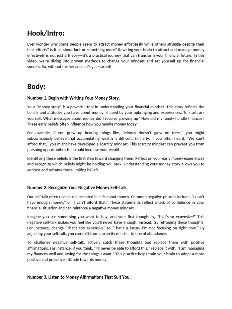 How to rewire your brain to make more money pdf