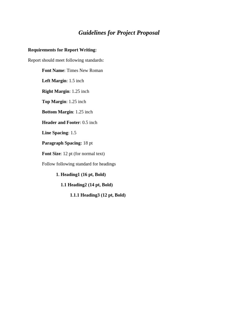 Project Proposal Writing Guidelines | PDF | Goal | Art