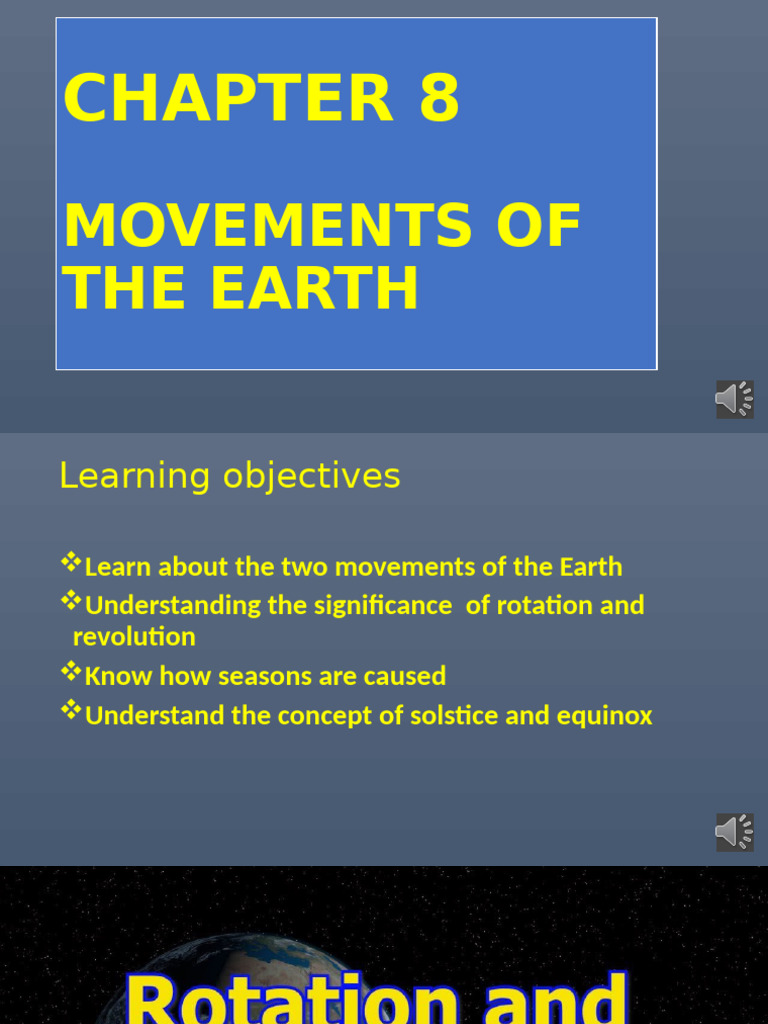 S.ST CH 8 Movements of The Earth P-1 | PDF