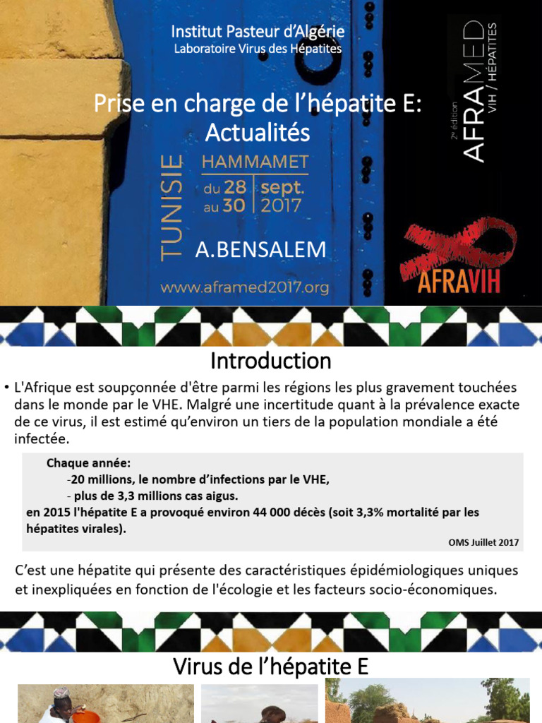 Hépatite E : Épidémiologie et Prise en Charge | PDF | Microbiologie ...