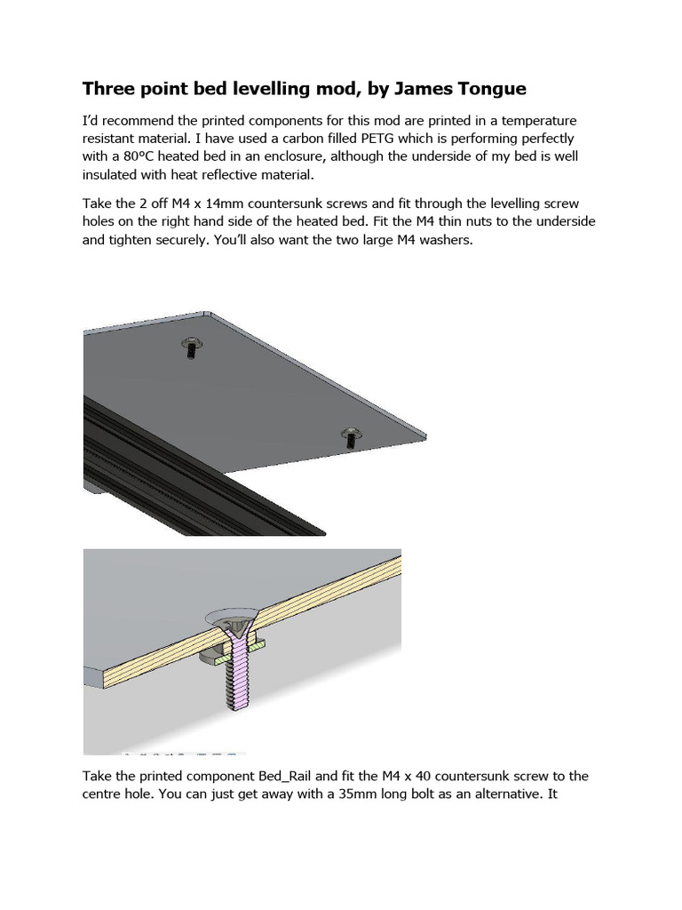 Three Point Bed Levelling Mod | PDF
