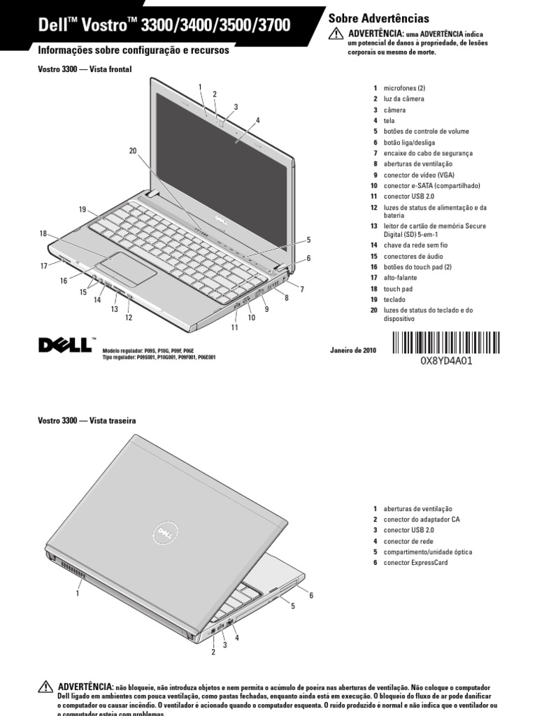 Manual Usuario Dell Vostro 3500 | PDF | USB | Ingeniería Informática