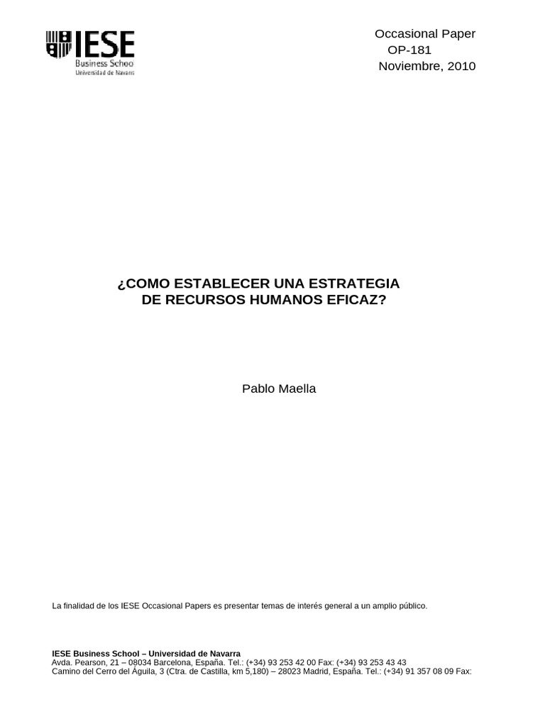 Como Establecer Una Política de RRHH | PDF