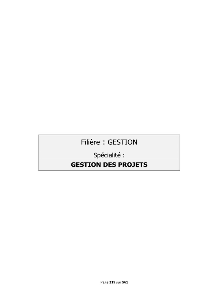 Programme Bts Gestion Projets Pdf