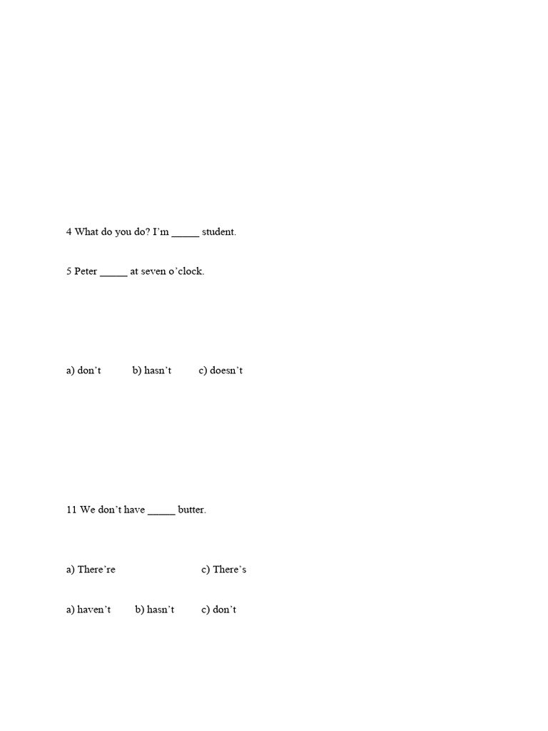 Final English Examination Level 1 | PDF