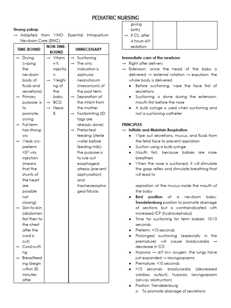 Pediatric Nursing Pdf Heart Medical Specialties