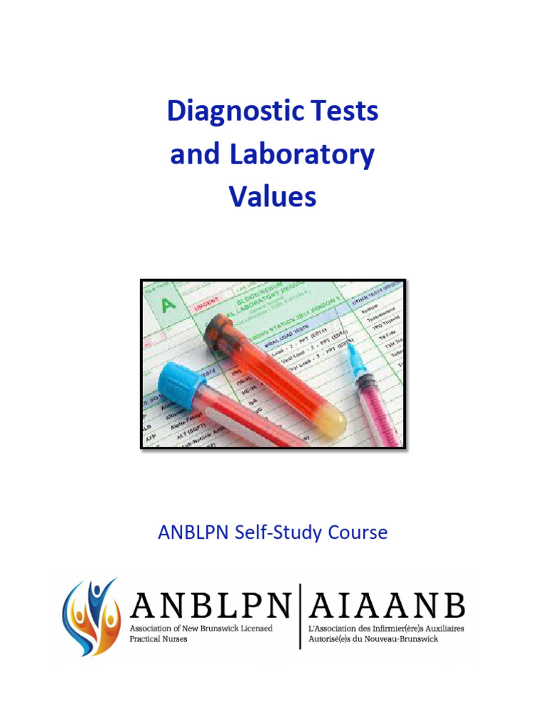 Anblpn lab values self study module 1 4 pdf