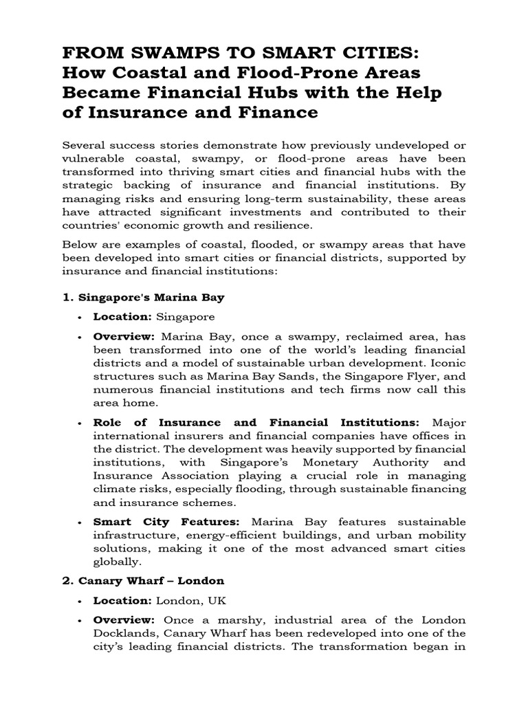 Transforming Flood-Prone Areas into Smart Cities | PDF | Infrastructure ...