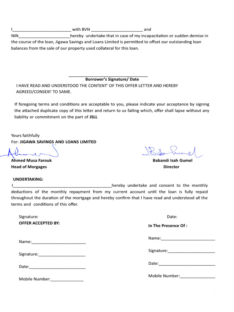 Undertaking | PDF