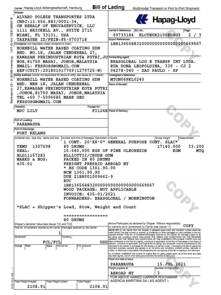 Hapag Lloyd | PDF