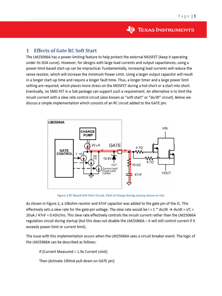 Effects of Gate RC Soft Start | PDF