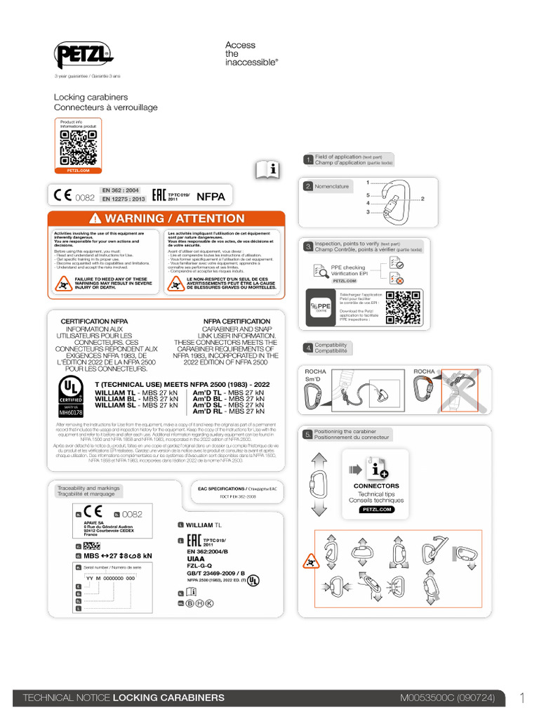 Technical Notice Locking Carabiners 2 | PDF