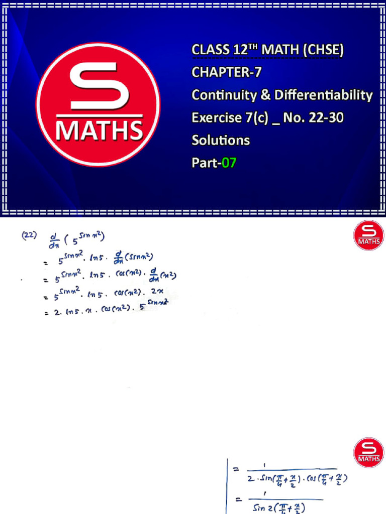 7 Continuity & Differentiability 7 | PDF