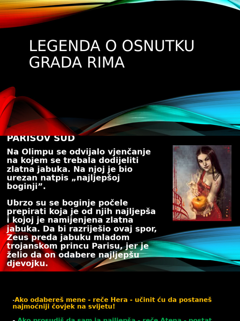 Legenda o Osnutku Grada Rima | PDF