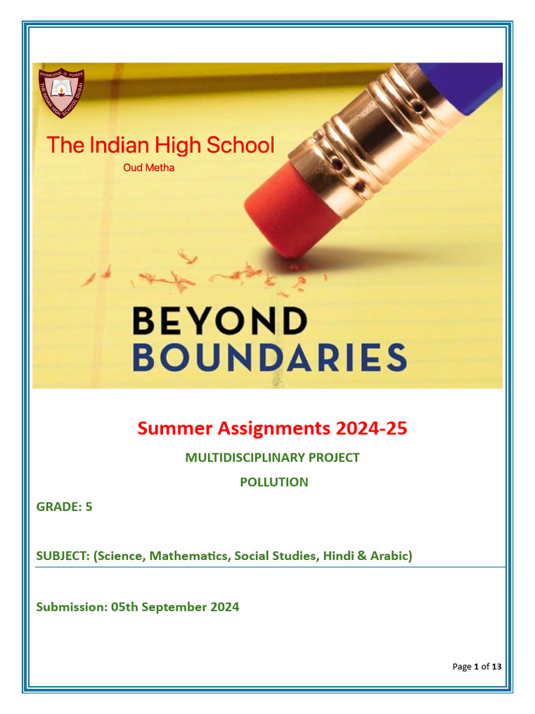 GR 5 Multidisciplinary Project 2024. | PDF