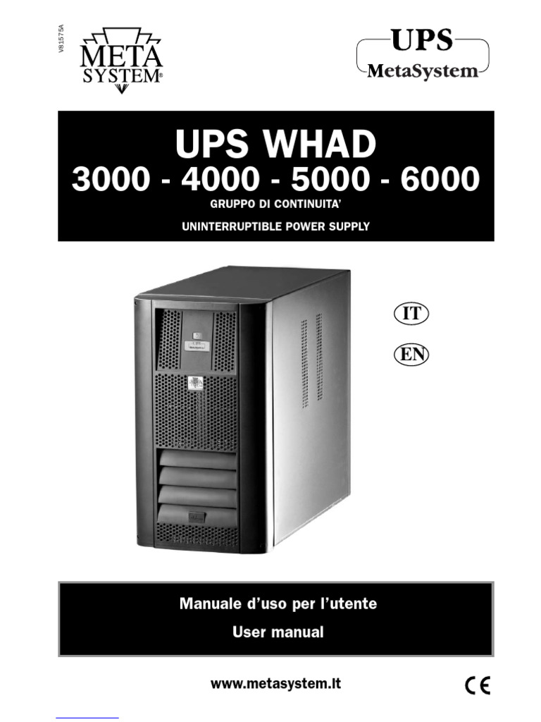 MetaSystem UPS User Manual | PDF