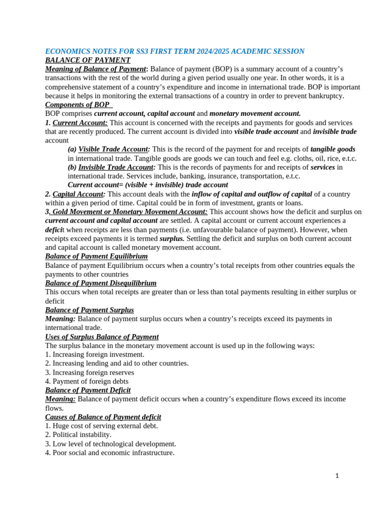 SS3 Notes First Term 20222023 Academic Session | PDF
