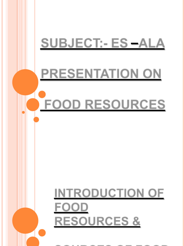 Food Resources | PDF