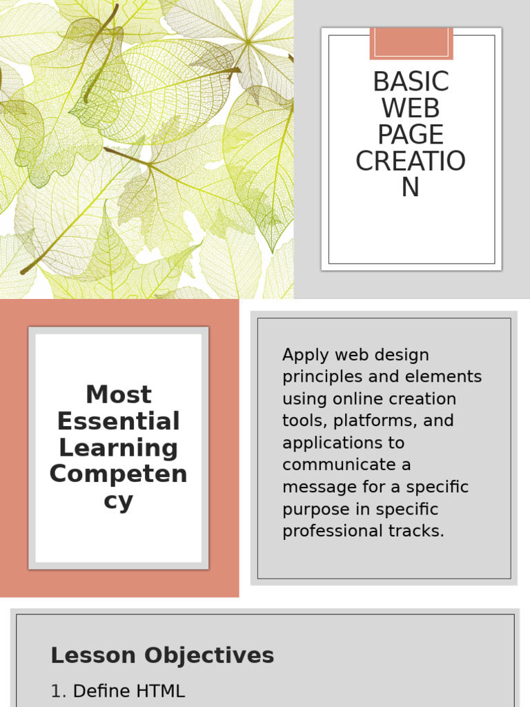 Basic Web Page Creation | PDF