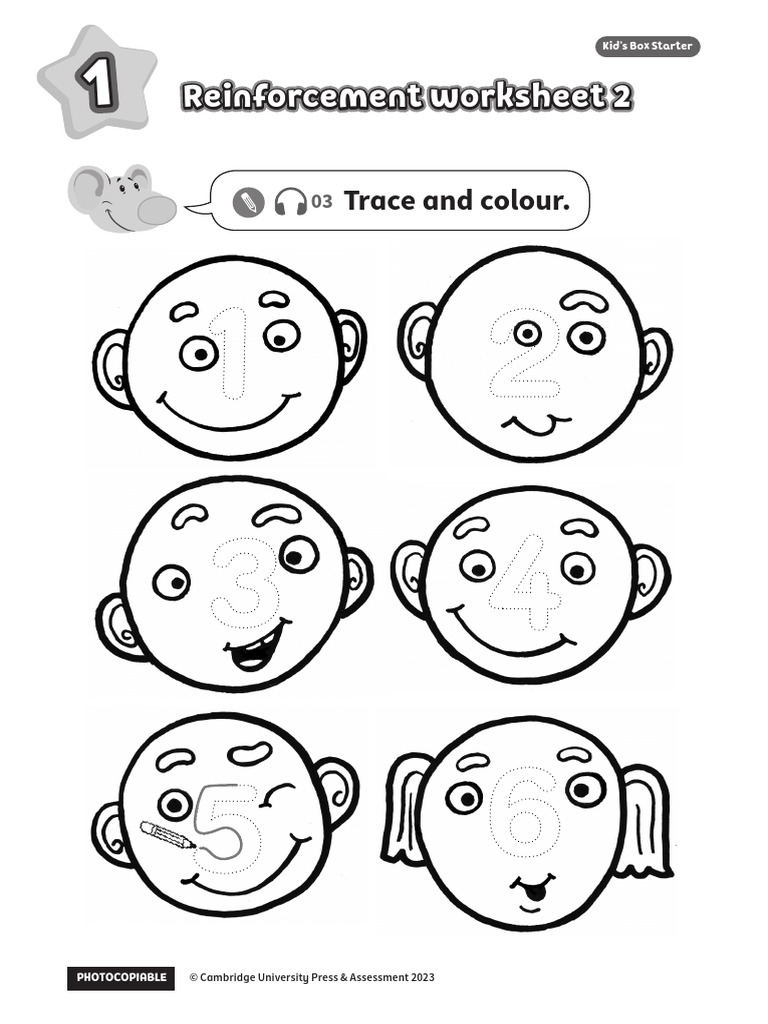 KidsBox Starter Unit1 Reinforcement Worksheet 2 | PDF