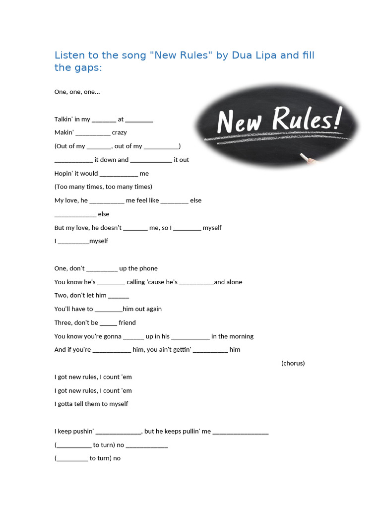 New Rules Dua Lipa | PDF